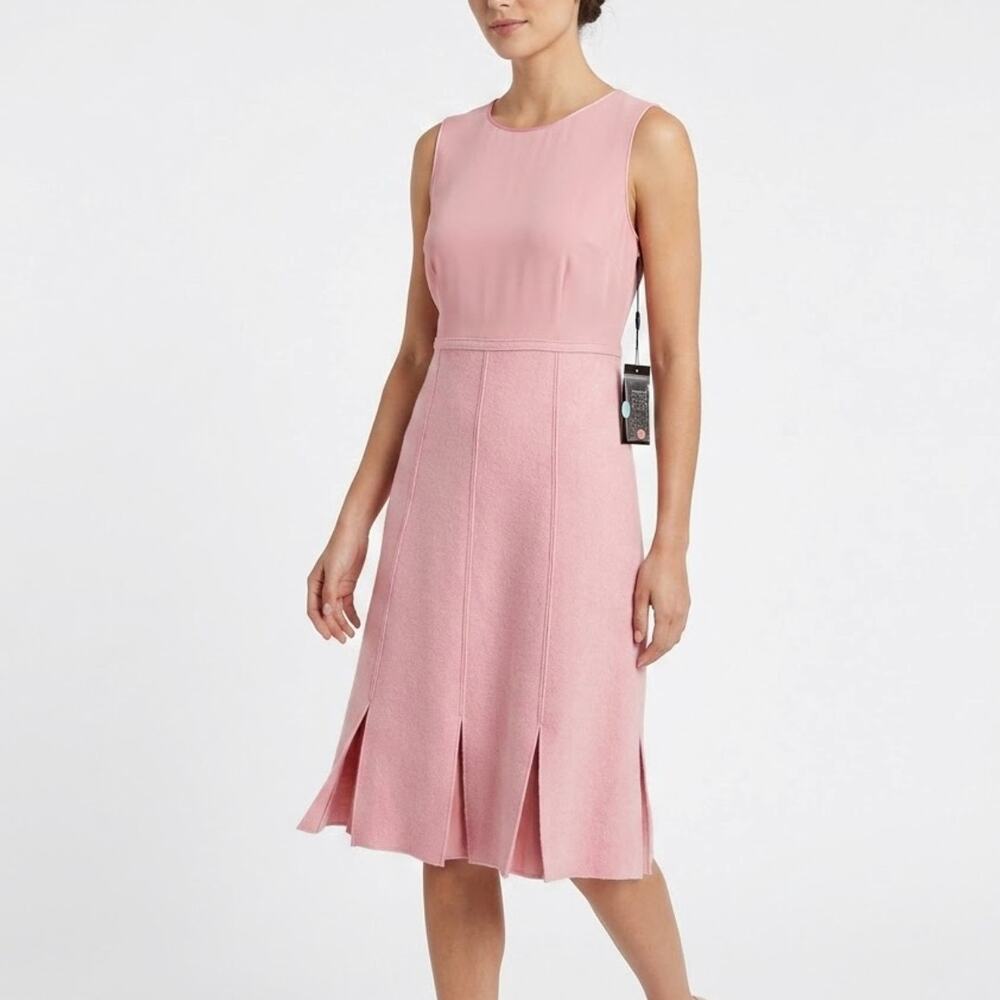 Etcetera Pink High Neck Sleeveless Knee Length Dress Size 6 - Picture 1 of 7